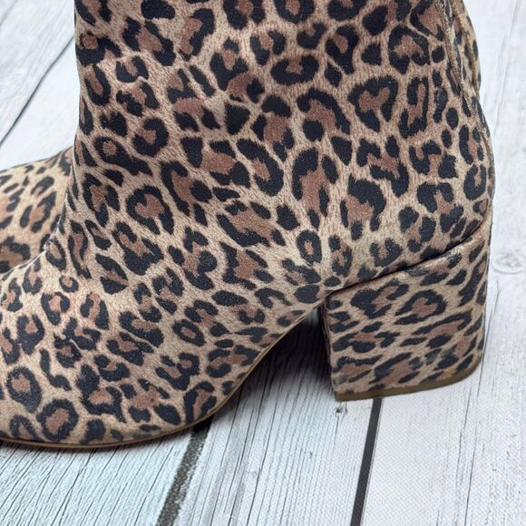 Free People Leopard Print Suede Boots Size 41 - Picture 3 of 9